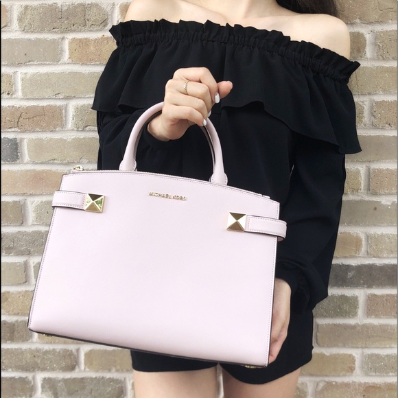 Gaby’sBags👜💕- NWT Michael Kors Satchel Pink - Picture 2 of 8